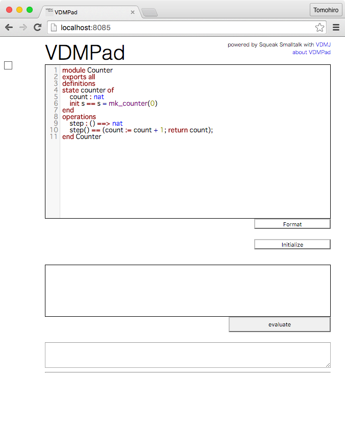 Counter example on VDMPad